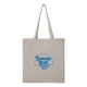 aerial view a warm gray all purpose recycled cotton tote, image 1 of 2