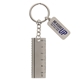 a silver ruler keytag