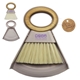 a beige nesting mini broom dustpan set