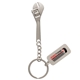 a silver wrench keytag