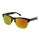 aerial view a gold reflective lens with black frame cambria recycled half frame reflective sunglasses, image 1 of 3