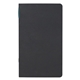 aerial view a black with light blue accent script lined notebook, image 1 of 3