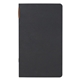 aerial view a black with orange accent script lined notebook, image 1 of 2