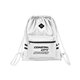 aerial view a white team 365 zone drawstring backpack, image 1 of 5