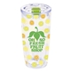 a clear tumbler & lime green lid 19 oz everest clarity tumbler with insert