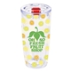 a clear tumbler & red lid 19 oz everest clarity tumbler with insert