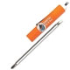 aerial view a orange jumbo pocket screwdriver - reversible 3/16 standard 1 phillips blade valve stem top, image 1 of 2