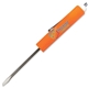 aerial view a orange jumbo pocket screwdriver - 1/8 flat tip blade / magnet top, image 1 of 2