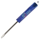 aerial view a translucent blue jumbo pocket screwdriver - 1/8 flat tip blade / magnet top, image 1 of 2