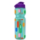a teal bottle & violet lid champion - 28 oz transparent bottle with flip lid and digital imprint