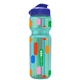 a teal bottle & royal blue lid champion - 28 oz transparent bottle with flip lid and digital imprint
