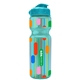 a teal bottle & cyan lid champion - 28 oz transparent bottle with flip lid and digital imprint