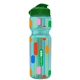 a teal bottle & green lid champion - 28 oz transparent bottle with flip lid and digital imprint
