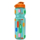 a teal bottle & orange lid champion - 28 oz transparent bottle with flip lid and digital imprint