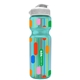 a teal bottle & white lid champion - 28 oz transparent bottle with flip lid and digital imprint