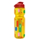 a yellow bottle & red lid champion - 28 oz transparent bottle with flip lid and digital imprint