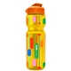 a yellow bottle & orange lid champion - 28 oz transparent bottle with flip lid and digital imprint