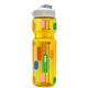 a yellow bottle & white lid champion - 28 oz transparent bottle with flip lid and digital imprint