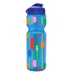 a blue bottle & royal blue lid champion - 28 oz transparent bottle with flip lid and digital imprint