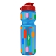a blue bottle & red lid champion - 28 oz transparent bottle with flip lid and digital imprint