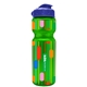 a green bottle & royal blue lid champion - 28 oz transparent bottle with flip lid and digital imprint