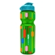 a green bottle & cyan lid champion - 28 oz transparent bottle with flip lid and digital imprint