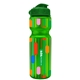 a green bottle & green lid champion - 28 oz transparent bottle with flip lid and digital imprint