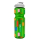 a green bottle & white lid champion - 28 oz transparent bottle with flip lid and digital imprint
