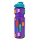a violet bottle & cyan lid champion - 28 oz transparent bottle with flip lid and digital imprint