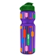 a violet bottle & green lid champion - 28 oz transparent bottle with flip lid and digital imprint
