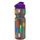 a smoke bottle & violet lid champion - 28 oz transparent bottle with flip lid and digital imprint