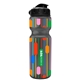 a smoke bottle & black lid champion - 28 oz transparent bottle with flip lid and digital imprint