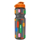 a smoke bottle & orange lid champion - 28 oz transparent bottle with flip lid and digital imprint