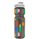 a smoke bottle & white lid champion - 28 oz transparent bottle with flip lid and digital imprint