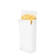 aerial view a white popcorn box, image 1 of 2