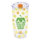 a clear tumbler & orange lid 19 oz everest clarity tumbler with insert