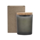 a kraft box & frosted charcoal jar with unscented scent niva frosted 6oz candle with cork lid
