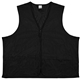aerial view a black - xl 100 polyester premium safety vest, image 1 of 4