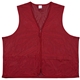 aerial view a red - xl 100 polyester premium safety vest, image 1 of 4