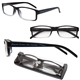 a black 1.5 soft feel reading glasses w / matching case