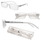 a frosted 1.5 soft feel reading glasses w / matching case