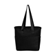 aerial view a black with black sydney 12 can cooler tote bag, image 1 of 3