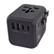 aerial view a black 33w universal travel adapter with type - c, image 1 of 3
