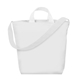 aerial view a white with white handles and strap sublime series rpet satchel tote bag, image 1 of 2