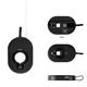 aerial view a black charging hub with wireless watch dock, image 1 of 2