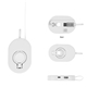 aerial view a white charging hub with wireless watch dock, image 1 of 2