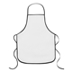 aerial view a white with black trim and ties sublime series rpet apron, image 1 of 2