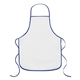 aerial view a white with blue trim and ties sublime series rpet apron, image 1 of 2