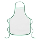 aerial view a white with green trim and ties sublime series rpet apron, image 1 of 2