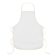 aerial view a white with natural trim and ties sublime series rpet apron, image 1 of 2